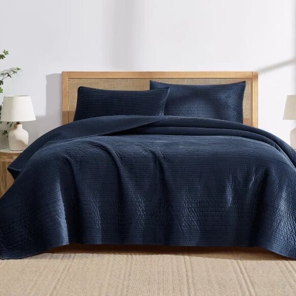Brooklyn Loom 3-piece Velvet Coverlet Set, NWT - Picture 1 of 2